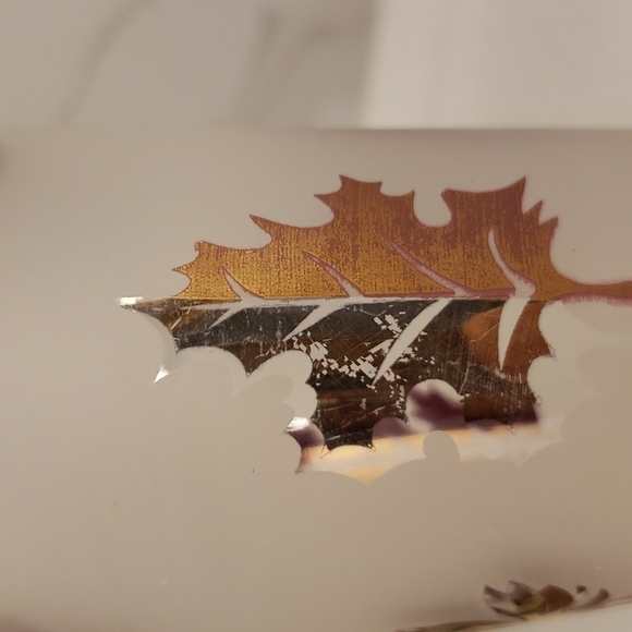 SET of 6 Libbey Pilsner Flute stem Beer glasses Frosted gold leaf 8.25" x 2.75" - Picture 9 of 12